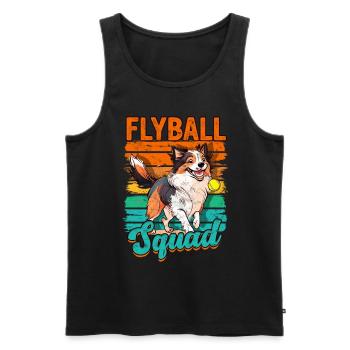 Flyball Squad Border Collie Dog - Men's Premium Organic Tank Top - black - Front - Michal (187cm)