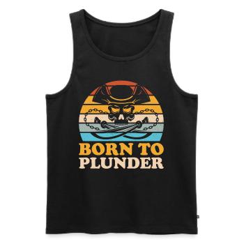 Pirate Skull Buccaneer Pirate Ship - Men's Premium Organic Tank Top - black - Front - AI Model Male 178 light (178cm)