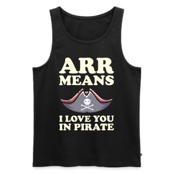 Pirate Skull Buccaneer Pirate Ship - Men's Premium Organic Tank Top - black - Front - AI Model Male 178 light (178cm)
