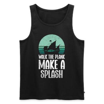 Pirate Skull Buccaneer Pirate Ship - Men's Premium Organic Tank Top - black - Front - AI Model Male 178 light (178cm)