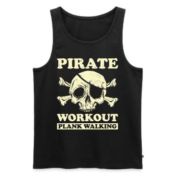 Pirate Skull Buccaneer Pirate Ship - Men's Premium Organic Tank Top - black - Front - AI Model Male 178 light (178cm)