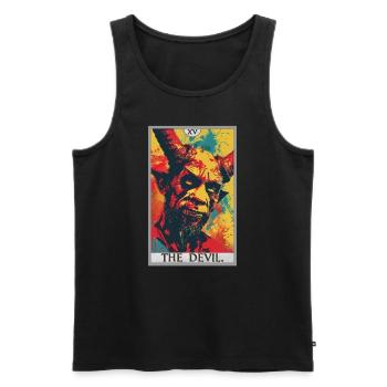 Tarot Cards Tarot Card The Devil The Devil - Men's Premium Organic Tank Top - black - Front - AI Model Male 178 light (178cm)