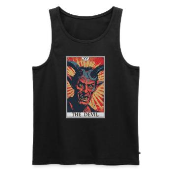 Tarot Cards Tarot Card The Devil The Devil - Men's Premium Organic Tank Top - black - Front - AI Model Male 178 light (178cm)