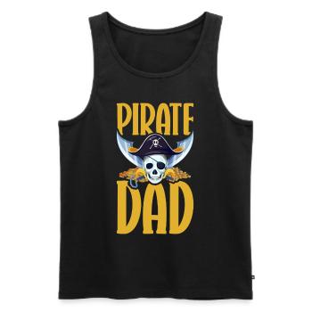 Pirate Skull Buccaneer Pirate Ship - Men's Premium Organic Tank Top - black - Front - AI Model Male 178 light (178cm)