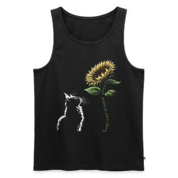 Best Cat Nana Ever - Men's Premium Organic Tank Top - black - Front - Michal (187cm)