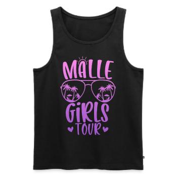 Visite des filles de Malle - Débardeur bio Premium Homme - noir - Devant - Michal (187cm)
