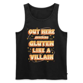 Allergie au gluten Intolérance au gluten - Débardeur bio Premium Homme - noir - Devant - AI Model Male 178 light (178cm)