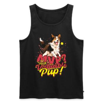 Flyball Most Valuable Pup! - Männer Premium Bio Tank Top - Schwarz - Vorne - Michal (187cm)