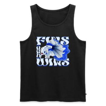 Kampffisch Kampffische Fins And Wins - Männer Premium Bio Tank Top - Schwarz - Vorne - AI Model Male 178 light (178cm)