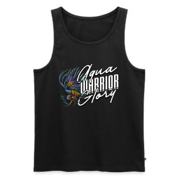 Kampffisch Kampffische Aqua Warrior Glory - Männer Premium Bio Tank Top - Schwarz - Vorne - AI Model Male 178 light (178cm)