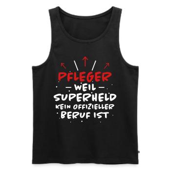 Pfleger Spruch Pflegekraft Lustig Pfleger Geschenk - Männer Premium Bio Tank Top - Schwarz - Vorne - Michal (187cm)