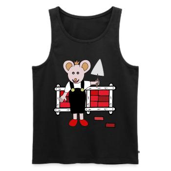Maus Mäuse Maurer Handwerker Handwerk Berufe - Männer Premium Bio Tank Top - Schwarz - Vorne - AI Model Male 178 light (178cm)