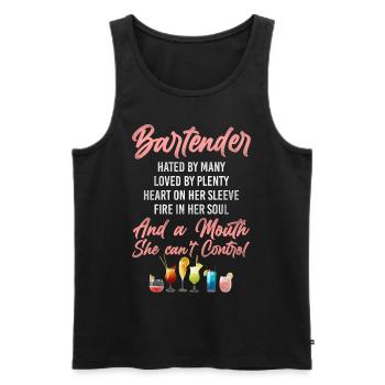 Barman Mixologue Barman - Débardeur bio Premium Homme - noir - Devant - Michal (187cm)