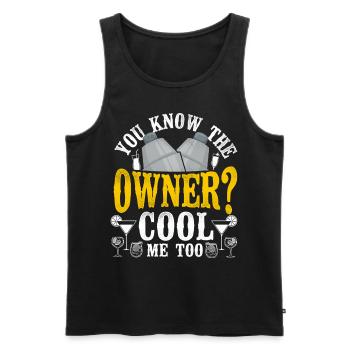 Bartender Mixologist You Know The - Men's Premium Organic Tank Top - black - Front - Michal (187cm)