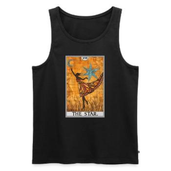 Tarotkarten Tarotkarte The Star Der Stern - Männer Premium Bio Tank Top - Schwarz - Vorne - Michal (187cm)