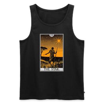 Tarotkarten Tarotkarte The Star Der Stern - Männer Premium Bio Tank Top - Schwarz - Vorne - Michal (187cm)