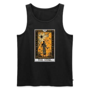 Tarotkarten Tarotkarte The Star Der Stern - Männer Premium Bio Tank Top - Schwarz - Vorne - Michal (187cm)