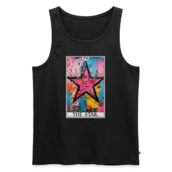 Tarot Cards Tarot Card The Star The Star - Men's Premium Organic Tank Top - black - Front - AI Model Male 178 light (178cm)