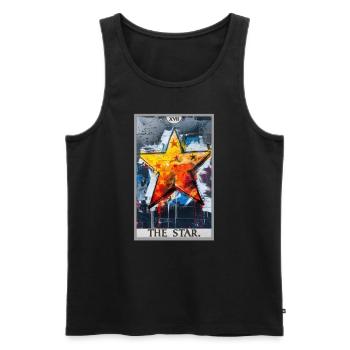 Tarotkarten Tarotkarte The Star Der Stern - Männer Premium Bio Tank Top - Schwarz - Vorne - Michal (187cm)