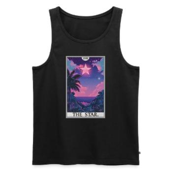 Tarotkarten Tarotkarte The Star Der Stern - Männer Premium Bio Tank Top - Schwarz - Vorne - Michal (187cm)