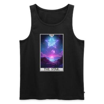 Tarotkarten Tarotkarte The Star Der Stern - Männer Premium Bio Tank Top - Schwarz - Vorne - Michal (187cm)
