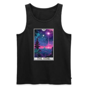 Tarotkarten Tarotkarte The Star Der Stern - Männer Premium Bio Tank Top - Schwarz - Vorne - Michal (187cm)