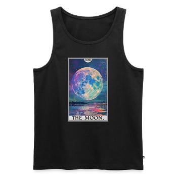 Tarot Cards Tarot Card The Moon The Moon - Men's Premium Organic Tank Top - black - Front - Michal (187cm)