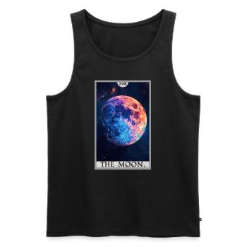 Tarotkarten Tarotkarte The Moon Der Mond - Männer Premium Bio Tank Top - Schwarz - Vorne - AI Model Male 178 light (178cm)