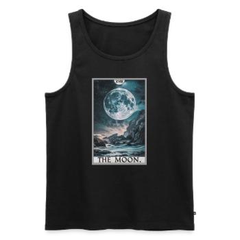 Tarotkarten Tarotkarte The Moon Der Mond - Männer Premium Bio Tank Top - Schwarz - Vorne - Michal (187cm)
