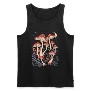 Pilz Fairycore Cottagecore Goblincore Vintage - Männer Premium Bio Tank Top - Schwarz - Vorne - AI Model Male 178 light (178cm)