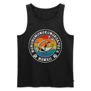 Humuhumunukunukuapuaa Hawaii Hawaiian Reef-D - Men's Premium Organic Tank Top - black - Front - AI Model Male 178 light (178cm)