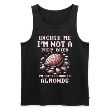 Almond Allergy I'm Just Allergic To Almonds - Men's Premium Organic Tank Top - black - Front - AI Model Male 178 light (178cm)