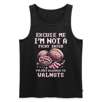 Walnut Allergy I'm Just Allergic To Walnuts - Men's Premium Organic Tank Top - black - Front - AI Model Male 178 light (178cm)