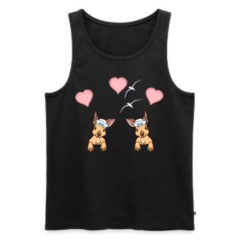 Marins Kangoru Marins Marins Ahoy Enfant - Débardeur bio Premium Homme - noir - Devant - Michal (187cm)