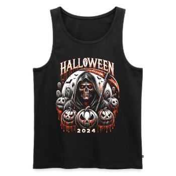 Halloween 2024 Death and his minions - Men's Premium Organic Tank Top - black - Front - Michal (187cm)