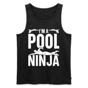 Swimming Water Sports Pool Swimming Swimmers - Men's Premium Organic Tank Top - black - Front - AI Model Male 178 light (178cm)