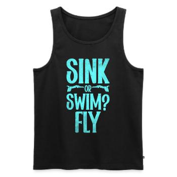 Swimming Water Sports Pool Swimming Swimmers - Men's Premium Organic Tank Top - black - Front - AI Model Male 178 light (178cm)