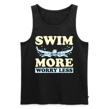 Swimming Water Sports Pool Swimming Swimmers - Men's Premium Organic Tank Top - black - Front - AI Model Male 178 light (178cm)