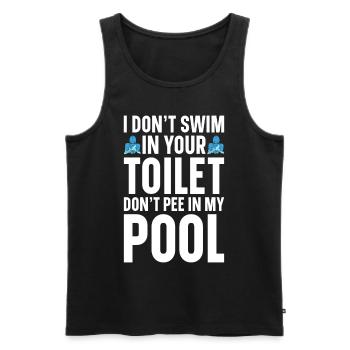 Swimming Water Sports Pool Swimming Swimmers - Men's Premium Organic Tank Top - black - Front - AI Model Male 178 light (178cm)
