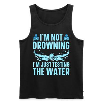 Swimming Water Sports Pool Swimming Swimmers - Men's Premium Organic Tank Top - black - Front - AI Model Male 178 light (178cm)