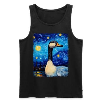 Goose Goose Duck Starry Night Painting - Men's Premium Organic Tank Top - black - Front - Michal (187cm)