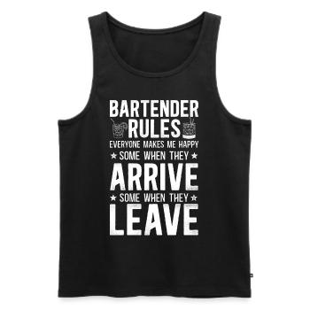 Bartender Mixologist Bartender - Men's Premium Organic Tank Top - black - Front - AI Model Male 178 light (178cm)