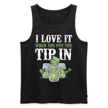 Bartender Mixologist I Love It - Männer Premium Bio Tank Top - Schwarz - Vorne - Michal (187cm)
