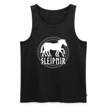 Sleipnir Odin Wotan Nordic Valhalla Team Fenrir Vi - Männer Premium Bio Tank Top - Schwarz - Vorne - Michal (187cm)