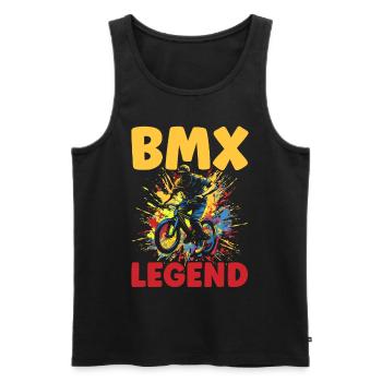 BMX Freestyle Biker Bike Bike BMX Rider - Men's Premium Organic Tank Top - black - Front - Michal (187cm)