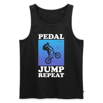 BMX Freestyle Biker Bike Bike BMX Rider - Men's Premium Organic Tank Top - black - Front - Michal (187cm)