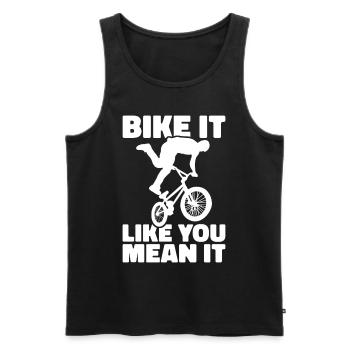 BMX Freestyle Biker Bike Bike BMX Rider - Men's Premium Organic Tank Top - black - Front - Michal (187cm)