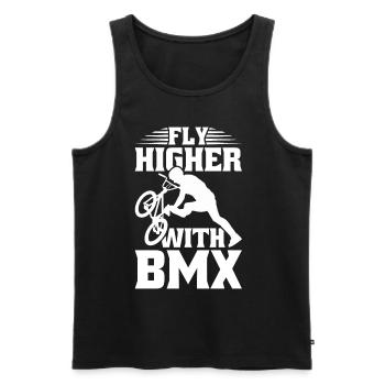 BMX Freestyle Biker Bike Bike BMX Rider - Men's Premium Organic Tank Top - black - Front - Michal (187cm)