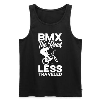 BMX Freestyle Biker Bike Bike BMX Rider - Men's Premium Organic Tank Top - black - Front - Michal (187cm)