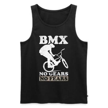 BMX Freestyle Biker Bike Bike BMX Rider - Men's Premium Organic Tank Top - black - Front - Michal (187cm)